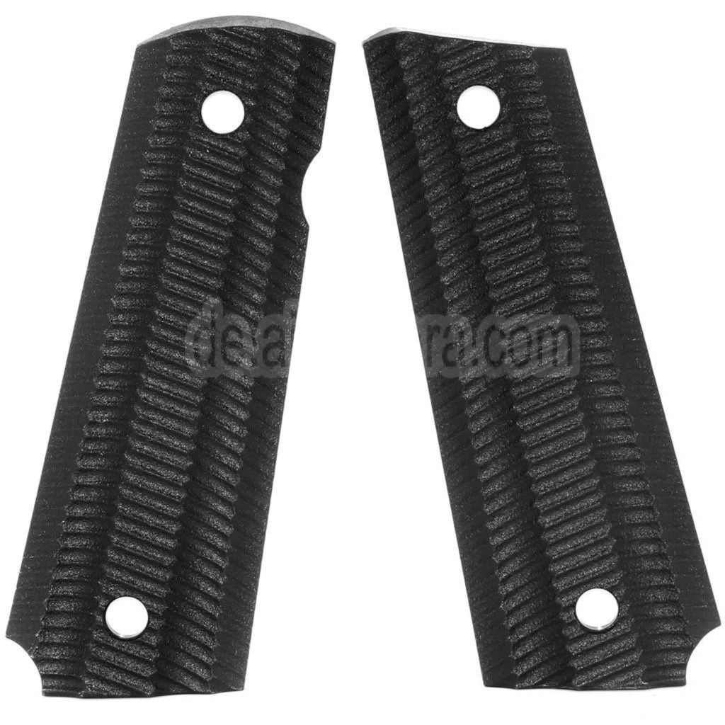 AirsoftEra Plastik Griffabdeckung (Different Stils) Geeignet für DOUBLE BELL ARMY AW WE KJ Tokyo Marui M1911 M.E.U Serie 70 M45A1 WARRIOR GBB Pistolen Schwarz