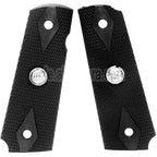 AirsoftEra Plastik Griffabdeckung (Different Stils) Geeignet für DOUBLE BELL ARMY AW WE KJ Tokyo Marui M1911 M.E.U Serie 70 M45A1 WARRIOR GBB Pistolen Schwarz