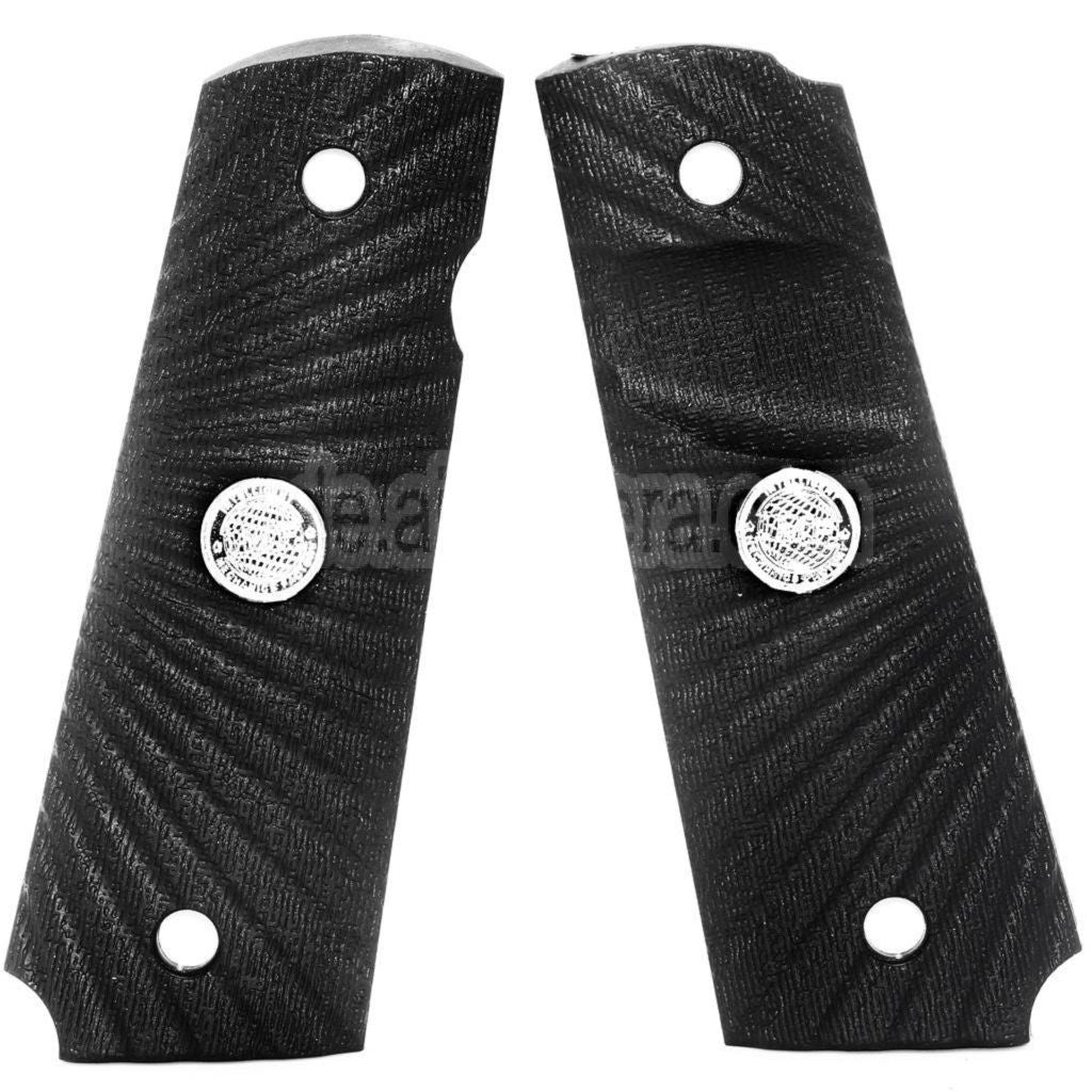 AirsoftEra Plastik Griffabdeckung (Different Stils) Geeignet für DOUBLE BELL ARMY AW WE KJ Tokyo Marui M1911 M.E.U Serie 70 M45A1 WARRIOR GBB Pistolen Schwarz