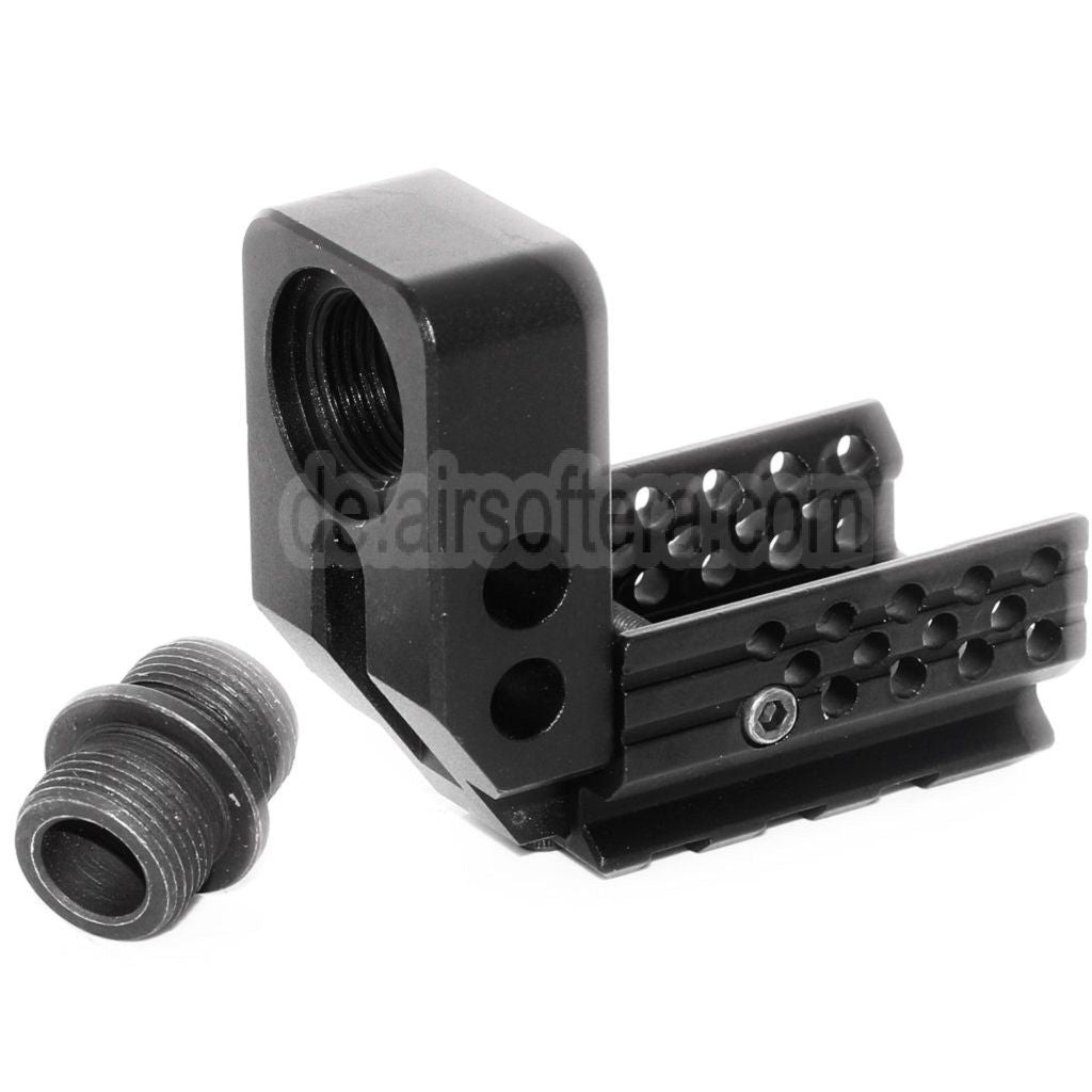 5KU SAS Front Kit Geeignet für WE (WE-TECH) Tokyo Marui G19 Serie GBB Pistolen Airsoft Schwarz