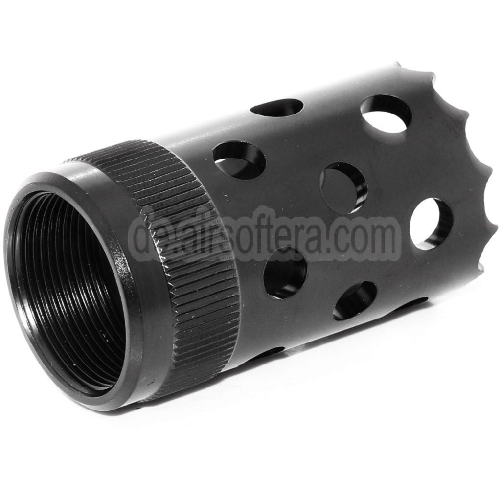 AirsoftEra 50mm Sport Tactical M3 Schrotflinte Mündungsbremse Mündungsfeuerdämpfer Geeignet für -22mm CCW Gegen den Uhrzeigersinn Gewehre Schwarz