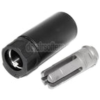 5KU 94mm QD Mini Schalldämpfer mit Mündungsfeuerdämpfer Geeignet für -14mm CCW Gegen den Uhrzeigersinn Lauf Gewehre Airsoft