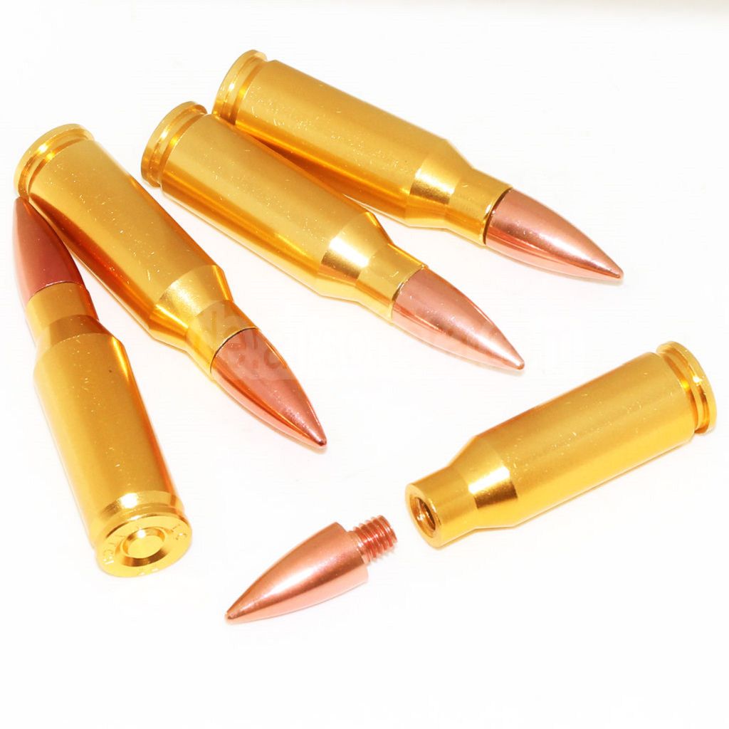 AirsoftEra 5 Stück AK 7.62 Aluminium Platzpatrone Patrone