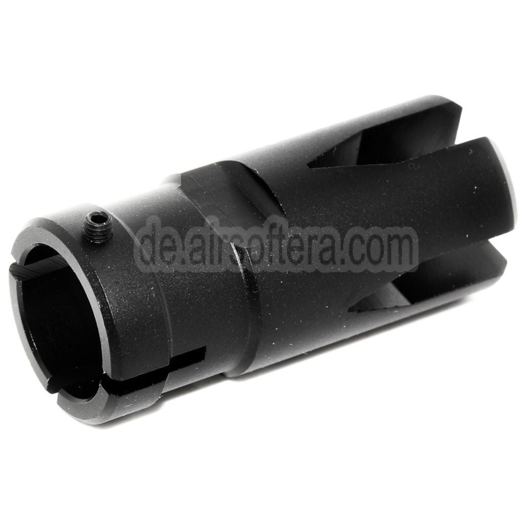 Golden Eagle 51mm G36 Mündungsbremse Mündungsfeuerdämpfer Geeignet für -14mm CCW Gegen den Uhrzeigersinn Lauf Gewehre Airsoft Schwarz