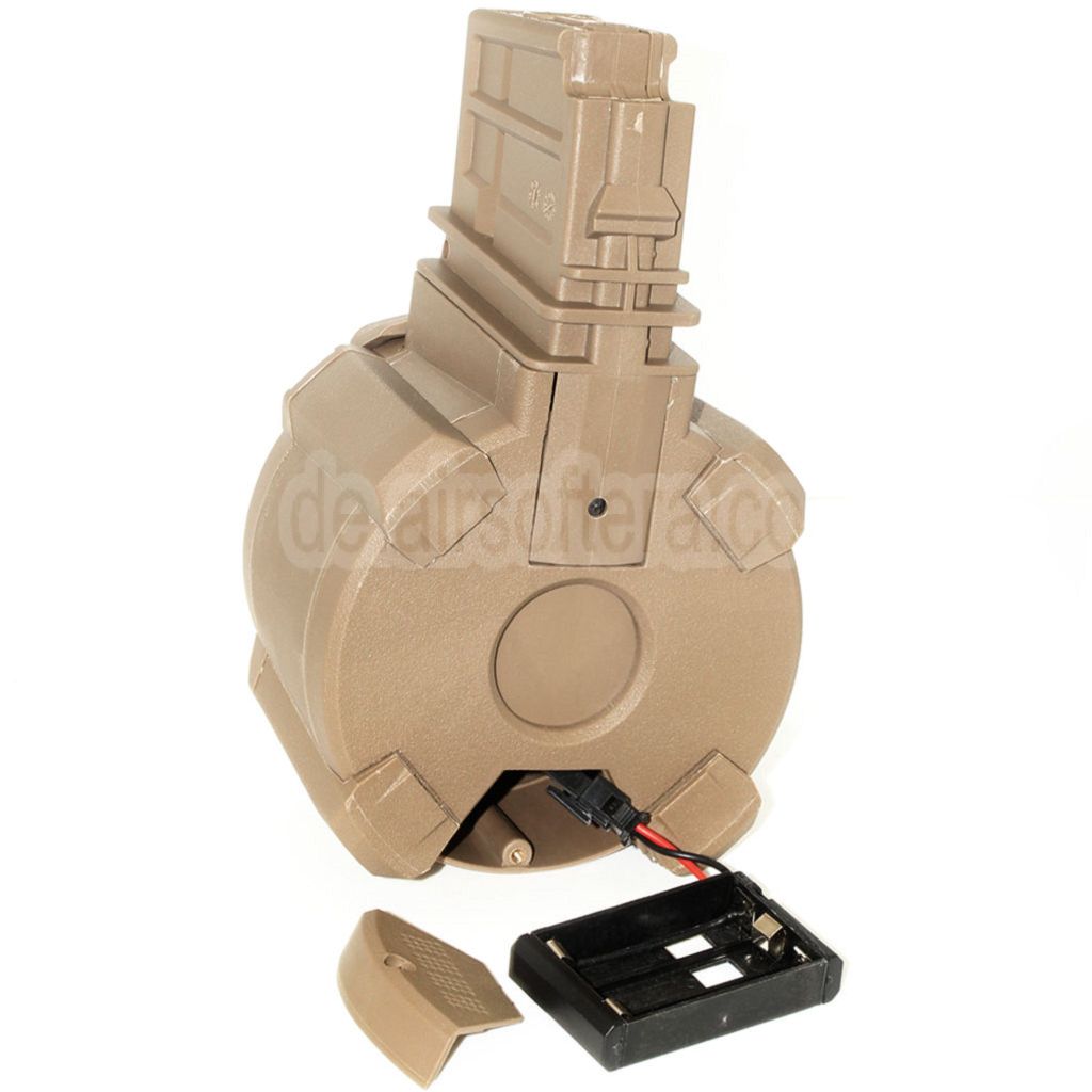BATTLEAXE 1400rd Elektrisch Trommelmagazin Geeignet für G36 Serie AEG Gewehre Airsoft