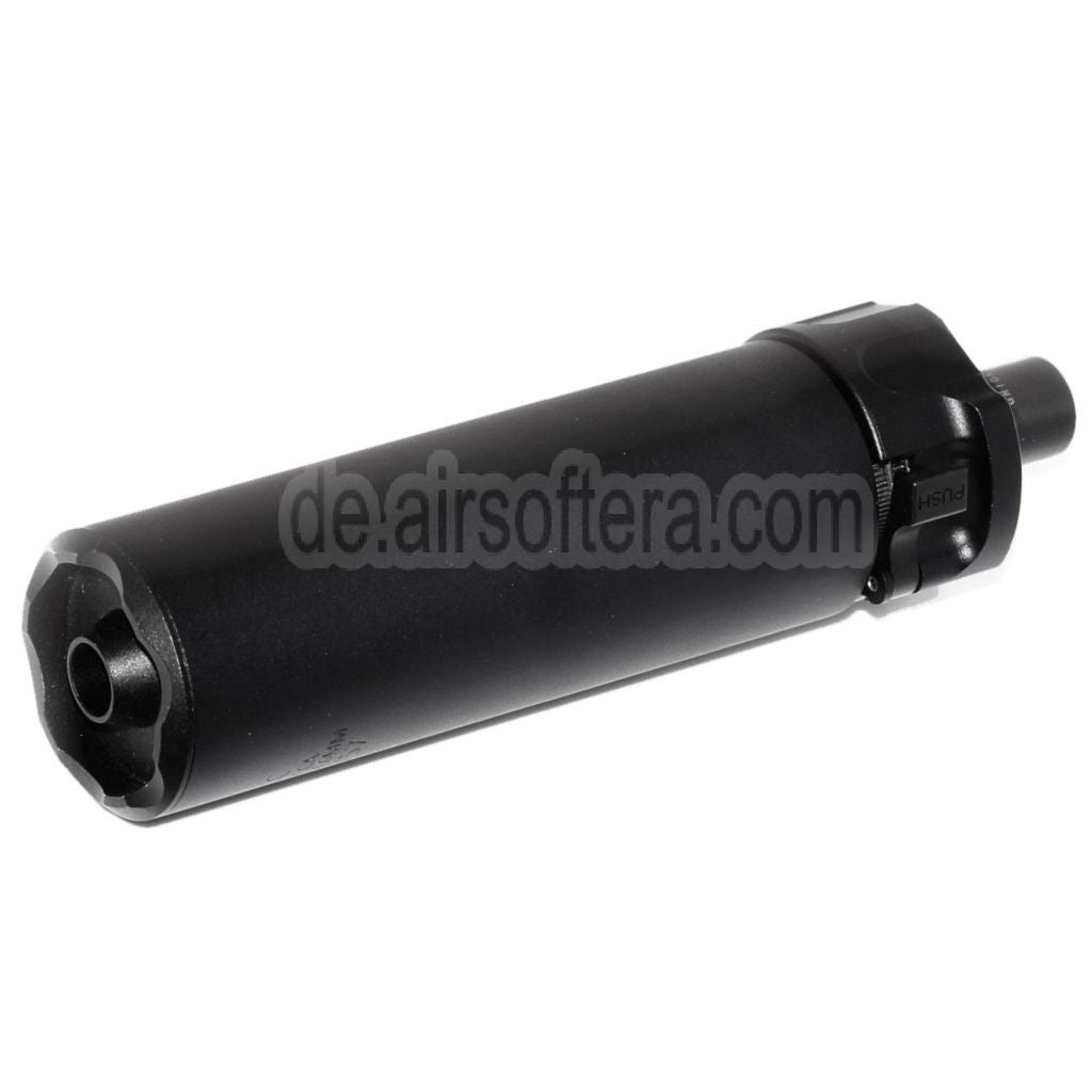 5KU 133mm SOCOM46 Mini Schalldämpfer mit Mündungsfeuerdämpfer Geeignet für +12mm CW Rechtsgewinde Lauf Gewehre Airsoft