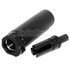 5KU 133mm SOCOM46 Mini Schalldämpfer mit Mündungsfeuerdämpfer Geeignet für +12mm CW Rechtsgewinde Lauf Gewehre Airsoft