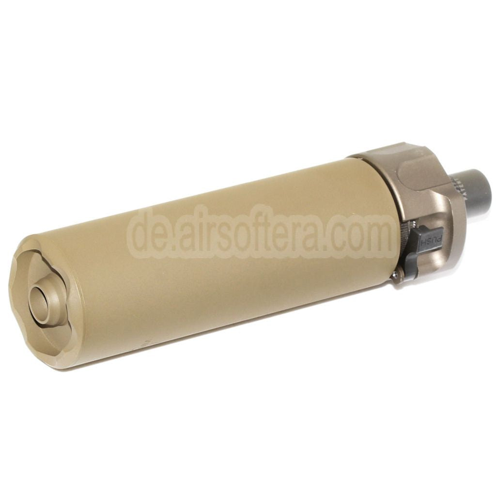 5KU 133mm SOCOM46 Mini Schalldämpfer mit Mündungsfeuerdämpfer Geeignet für +12mm CW Rechtsgewinde Lauf Gewehre Airsoft