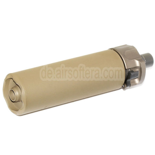 5KU 133mm SOCOM46 Mini Schalldämpfer mit Mündungsfeuerdämpfer Geeignet für +12mm CW Rechtsgewinde Lauf Gewehre Airsoft