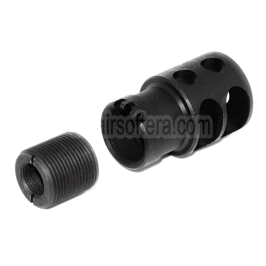 5KU DTK-2 Stil Mündungsbremse Mündungsfeuerdämpfer Geeignet für -14mm CCW Gegen den Uhrzeigersinn Lauf Gewehre Airsoft Schwarz