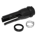 APS 70mm 3-Prong Mündungsbremse Mündungsfeuerdämpfer Geeignet für -14mm CCW CCW Gegen den Uhrzeigersinn Lauf Gewehre Airsoft Schwarz