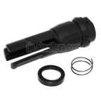 APS 70mm 3-Prong Mündungsbremse Mündungsfeuerdämpfer Geeignet für -14mm CCW CCW Gegen den Uhrzeigersinn Lauf Gewehre Airsoft Schwarz