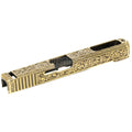 Archives Custom WE (WE-TECH) Gold Carved Pattern Schlitten Geeignet für WE G35 GBB Pistolen Airsoft Gold
