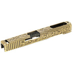 Archives Custom WE (WE-TECH) Gold Carved Pattern Schlitten Geeignet für WE G35 GBB Pistolen Airsoft Gold