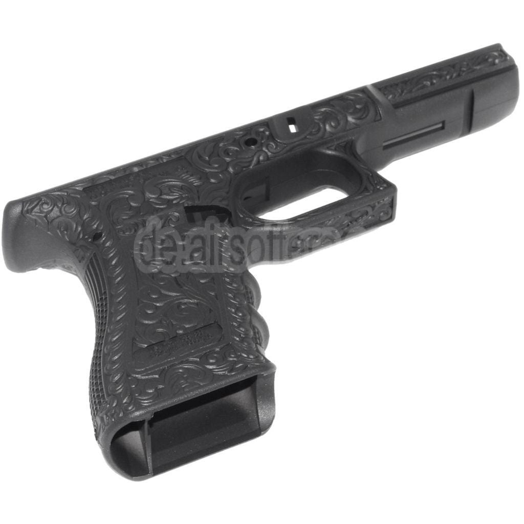 Archives Custom WE (WE-TECH) Geschnitztes Muster Unterer Rahmen Geeignet für Tokyo Marui AW WE G17 G18C G34 G35 Serie GBB Pistolen Airsoft