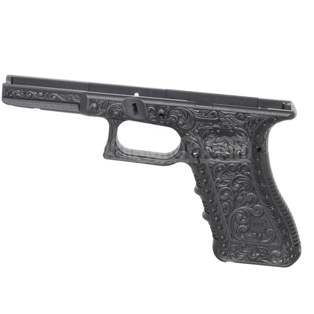 Archives Custom WE (WE-TECH) Geschnitztes Muster Unterer Rahmen Geeignet für Tokyo Marui AW WE G17 G18C G34 G35 Serie GBB Pistolen Airsoft