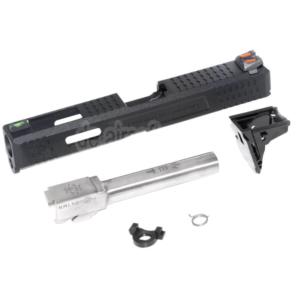 Archives Custom WE (WE-TECH) Äußerer Lauf Schlitten mit Hammer und Fiberglasvisier Set Geeignet für AW WE Tokyo Marui G17 GBB Pistolen Airsoft