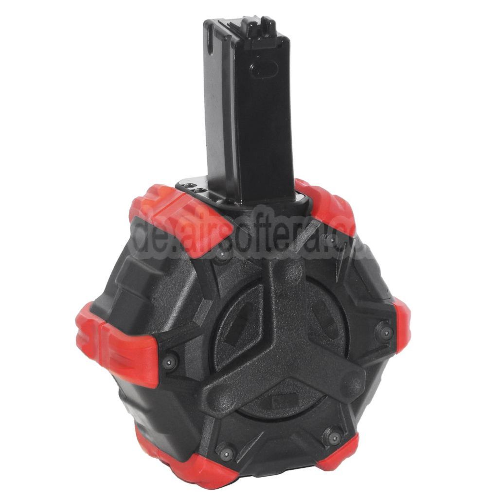 Armorer Works AW Custom 350rd Gas Adaptive Trommelmagazin Geeignet für WE (WE-TECH) AP APACHE MP5 Serie GBB Gewehre Airsoft