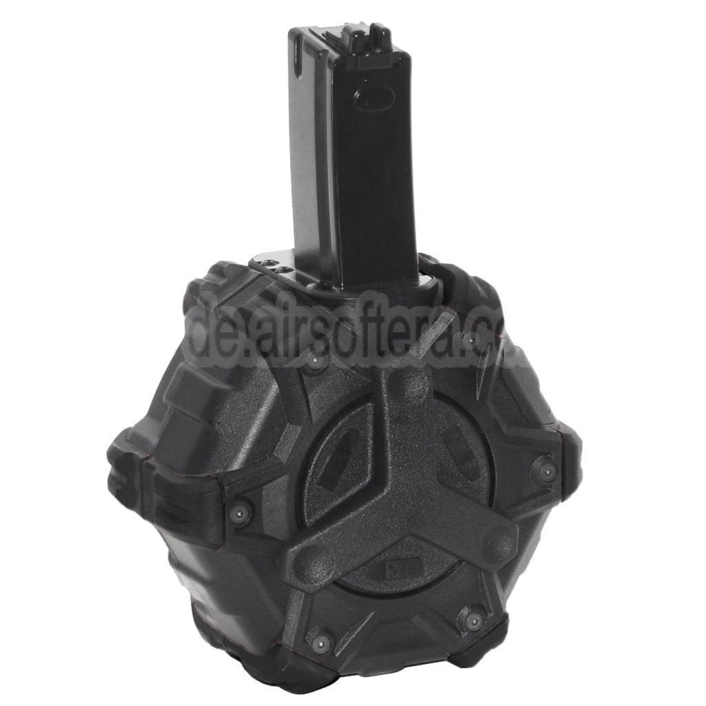 Armorer Works AW Custom 350rd Gas Adaptive Trommelmagazin Geeignet für WE (WE-TECH) AP APACHE MP5 Serie GBB Gewehre Airsoft