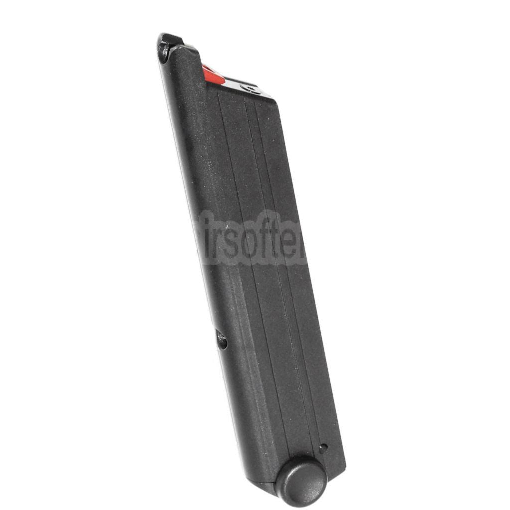 Armorer Works AW 15rd Gas Magazin Geeignet für AW A180 Blaster WE Luger P08 GBB Pistolen Airsoft Schwarz