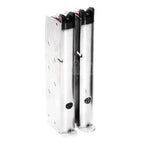 Armorer Works AW 32rd Doppel Lauf Gas Magazin Geeignet für AW MX Serie / WE Doppel Lauf 1911 Serie GBB Pistolen Airsoft Silber (Skull Cam Grundplatte)