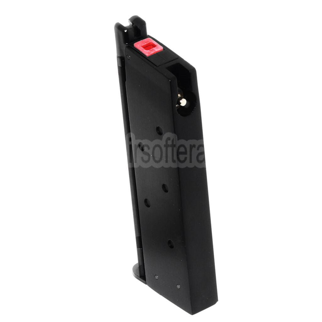 Armorer Works AW 13rd Gas Magazin Geeignet für AW COMPACT NE10 Serie / WE Einzelstapel Mini 1911 Serie GBB Pistolen Airsoft Schwarz