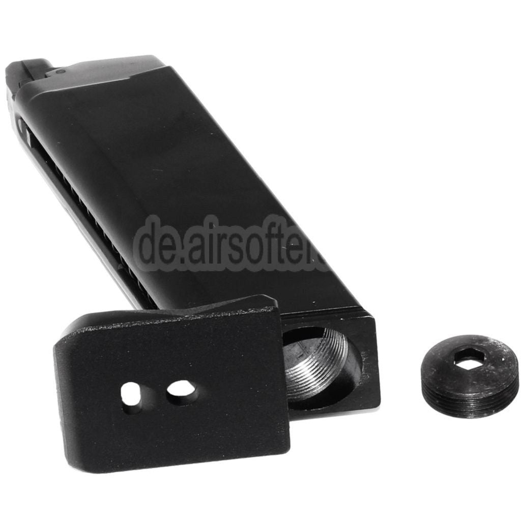 Armorer Works AW 25rd Co2 Magazin Geeignet für G17 G18C G34 G35 G-Serie GBB Pistolen Airsoft Schwarz