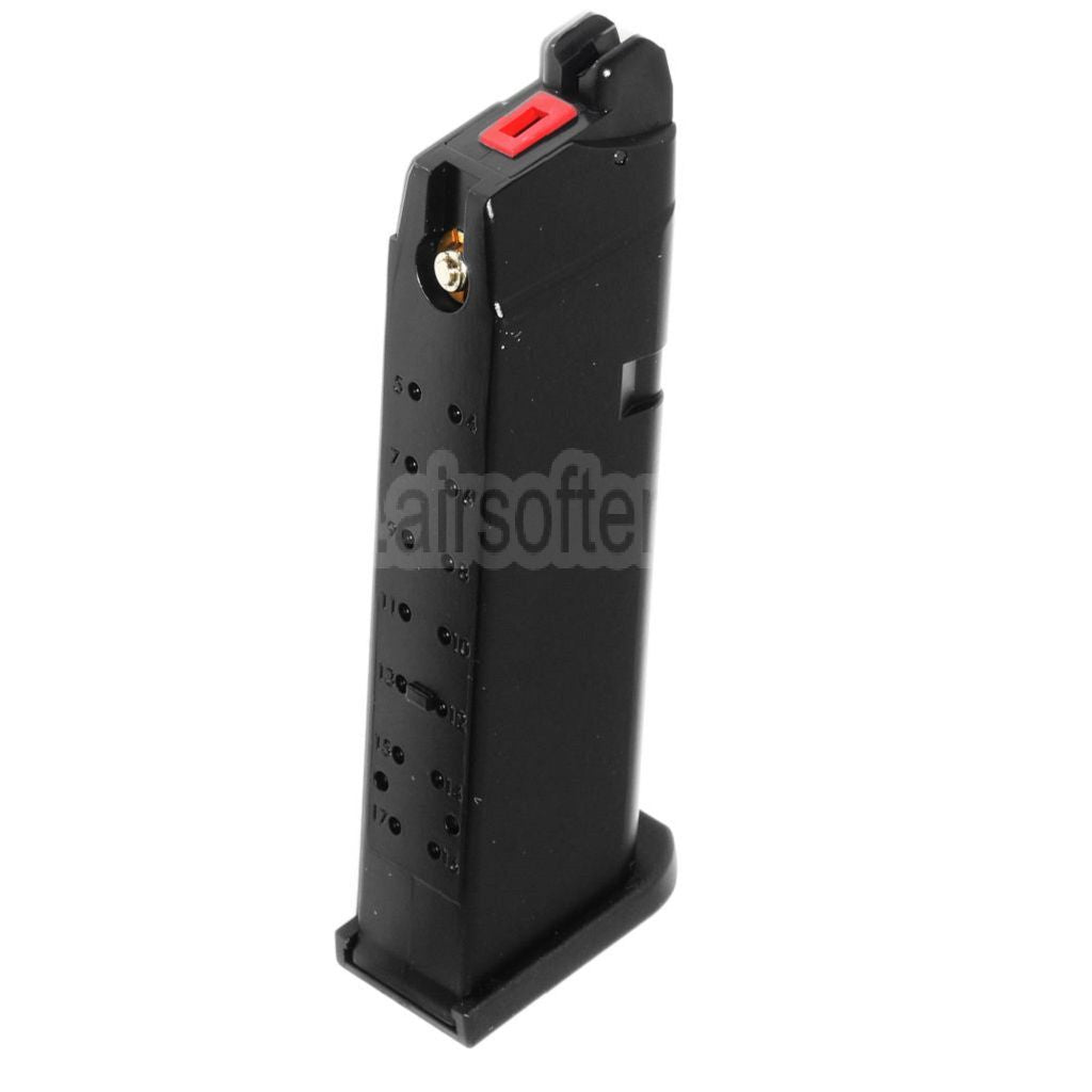 Armorer Works AW 27rd MOS Gas Magazin Geeignet für Standard Schlitten Version EMG SAI BLU WE AW VX7 VX9 G17 G19 Serie GBB Pistolen Airsoft Schwarz