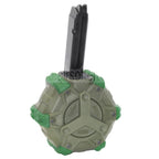 WE (WE-TECH) 350rd Gas Trommelmagazin Geeignet für G17 G18C G-Serie GBB Pistolen Airsoft