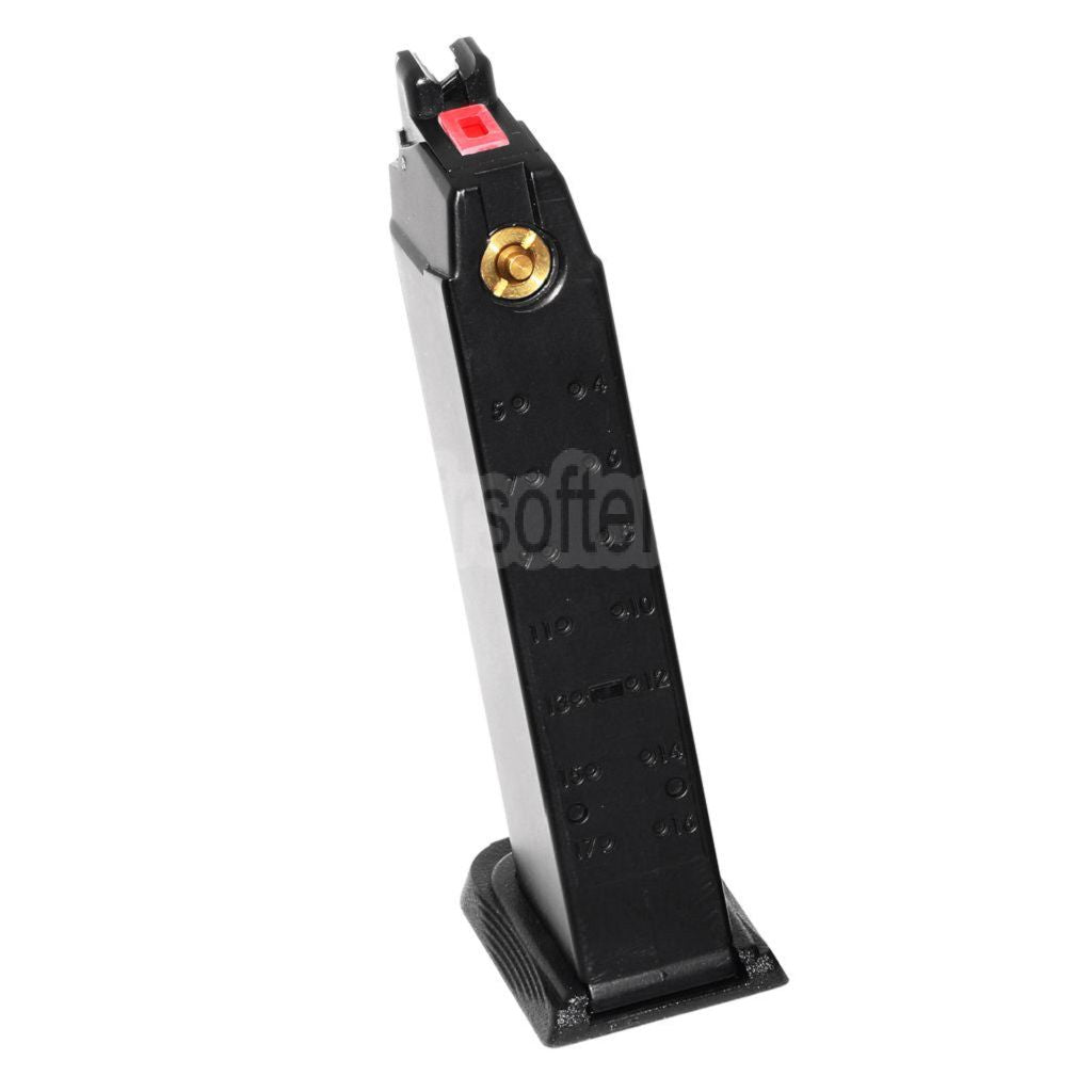 EMG SAI BLU 25rd Co2 Magazin Geeignet für G17 G18C G34 G35 G-Serie GBB Pistolen Airsoft Schwarz