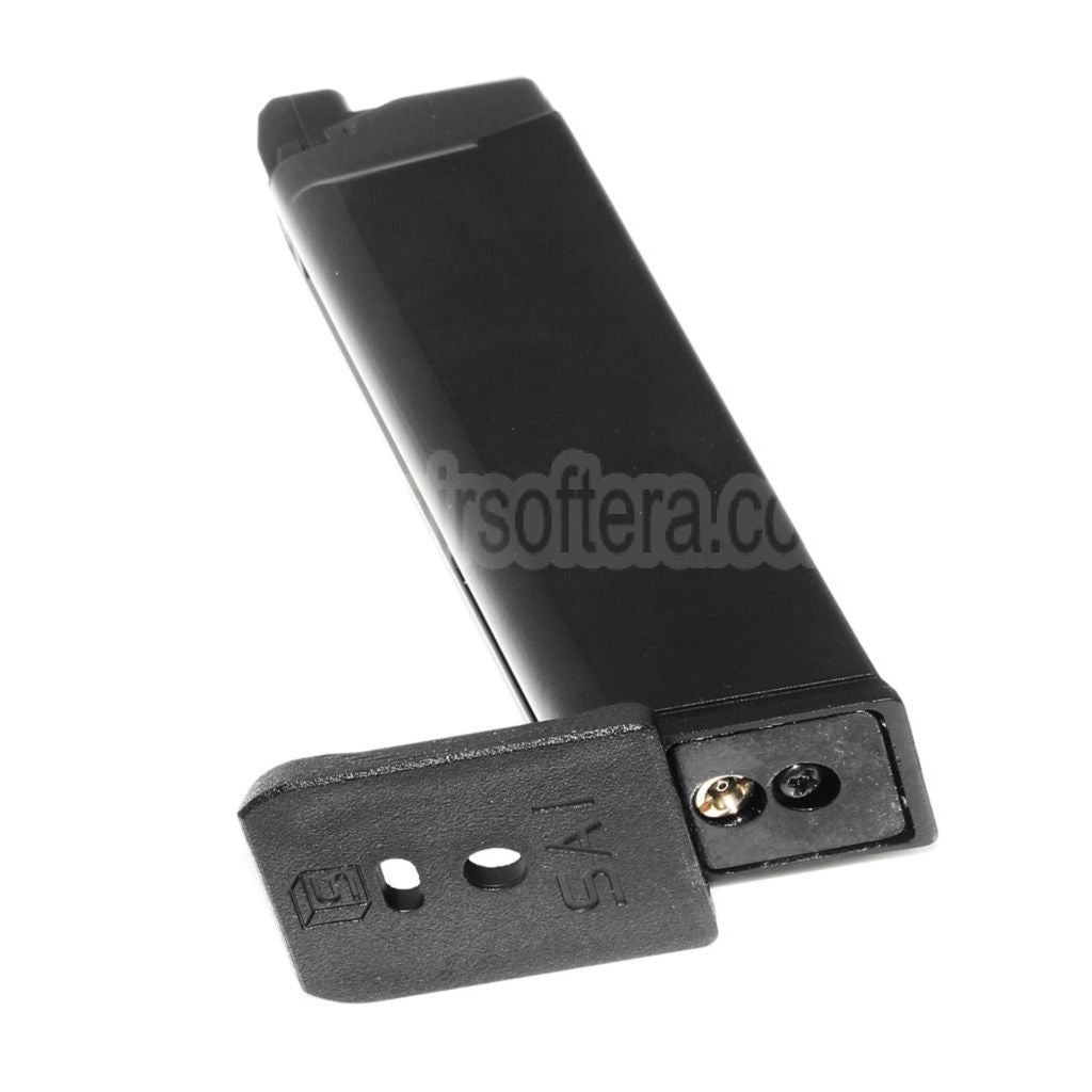 EMG SAI BLU 25rd Gas Magazin Geeignet für G17 G18C G34 G35 G-Serie GBB Pistolen Airsoft Schwarz