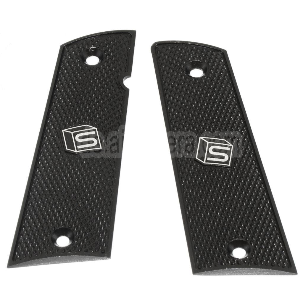 EMG Lizenziert SAI RED Griffabdeckung mit Logo Geeignet für EMG SAI RED DS Double Stack 1911 Serie GBB Pistolen Airsoft Schwarz
