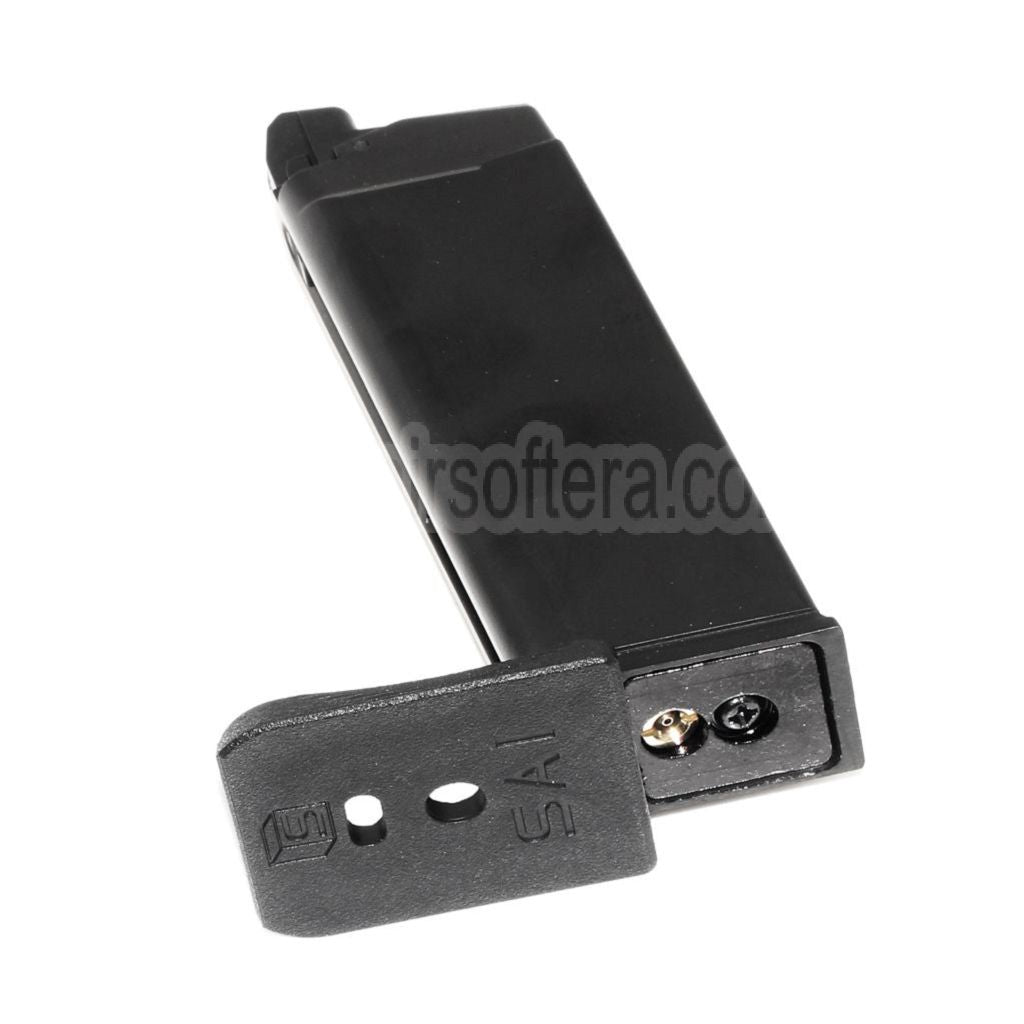 EMG Lizenziert SAI BLU COMPACT 23rd Gas Magazin Geeignet für G19 G23 G26 Serie GBB Pistolen Airsoft Schwarz