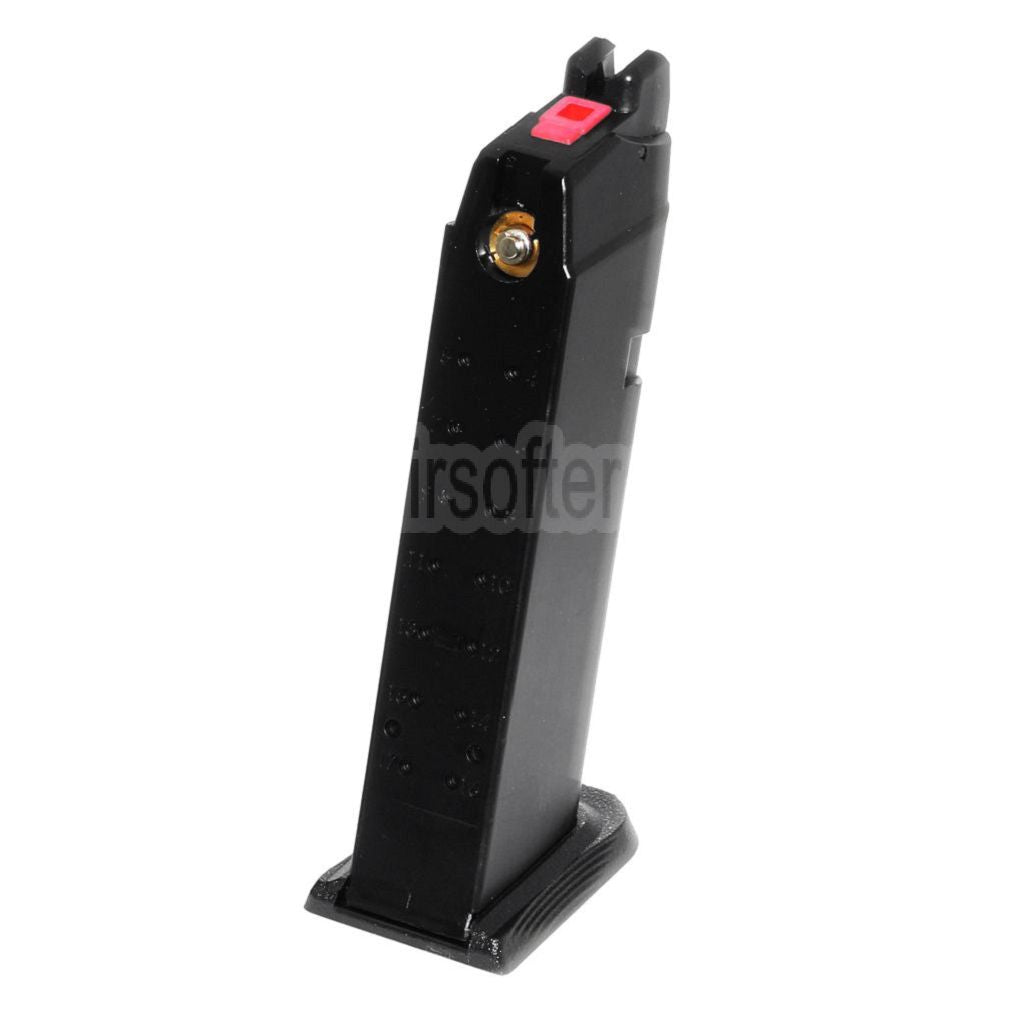 EMG SAI BLU 25rd MOS Gas Magazin Geeignet für Optic Ready Schlitten Version EMG SAI BLU STANDARD COMPACT / WE Galaxy / AW VX7 VX9 G17 G19 Serie GBB Pistolen Airsoft Schwarz