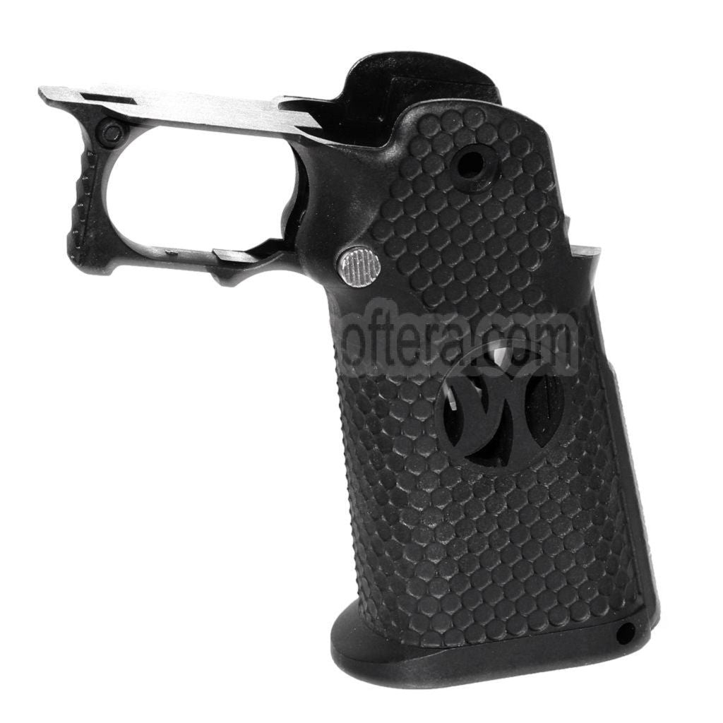 Armorer Works AW HX #3 Sechseckiger Pistolengriff Geeignet für EMG AW WE Tokyo Marui Hi-Capa Serie GBB Pistols Airsoft Schwarz