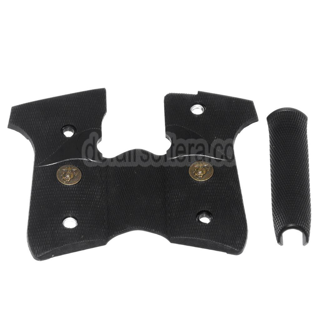 WE (WE-TECH) Rubber Griffabdeckung mit Backstrap Geeignet für Armorer Works AW WE M9 GBB Pistolen Airsoft Schwarz