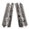 WE (WE-TECH) Carved Plastik Griffabdeckung Geeignet für DOUBLE BELL ARMY AW WE KJ Tokyo Marui M1911 M.E.U Serie 70 M45A1 WARRIOR GBB Pistolen Airsoft Silber Grau