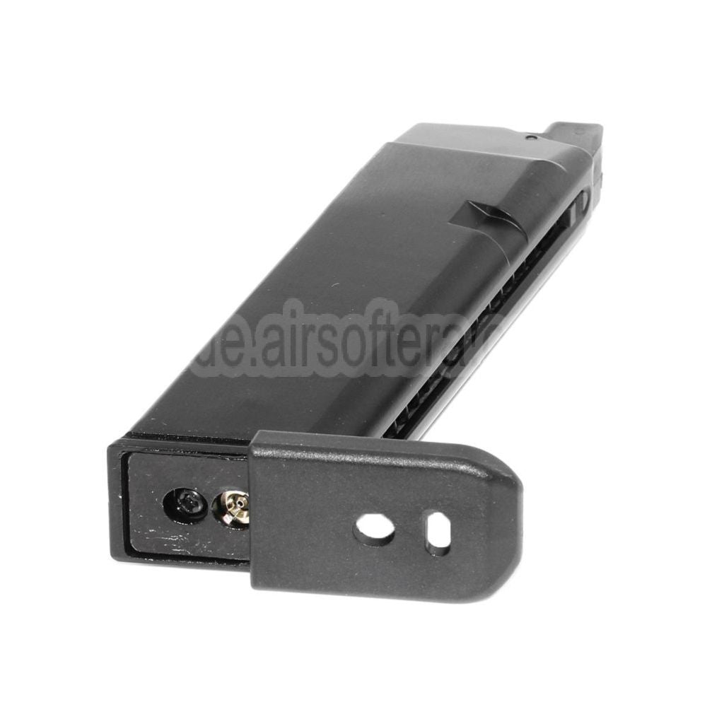 WE (WE-TECH) 25rd Gas Magazin Geeignet für G17 Gen5 G18C G34 G35 G-Serie GBB Pistolen Airsoft Schwarz