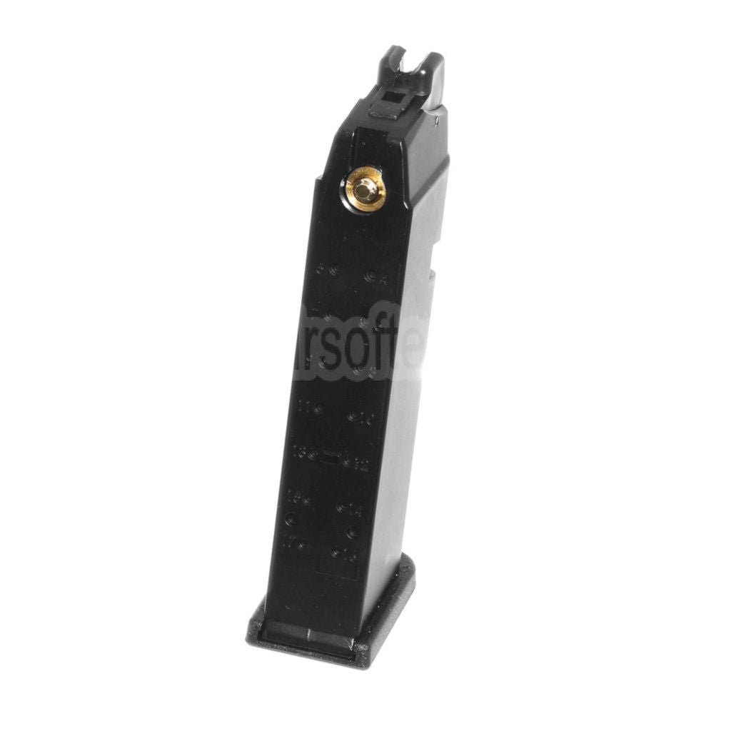 WE (WE-TECH) 27rd MOS Gas Magazin Geeignet für Optic Ready Schlitten Version EMG SAI BLU WE Galaxy AW VX7 VX9 G17 G19 Serie GBB Pistolen Airsoft Schwarz