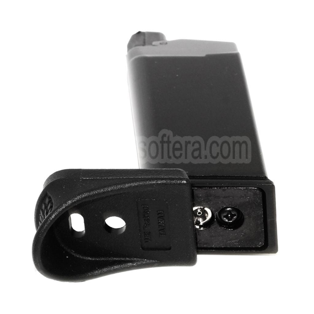 WE (WE-TECH) 15rd Gas Magazin Geeignet für DOUBLE BELL/WE/Tokyo Marui G26 G27 Serie GBB Pistolen Airsoft Schwarz
