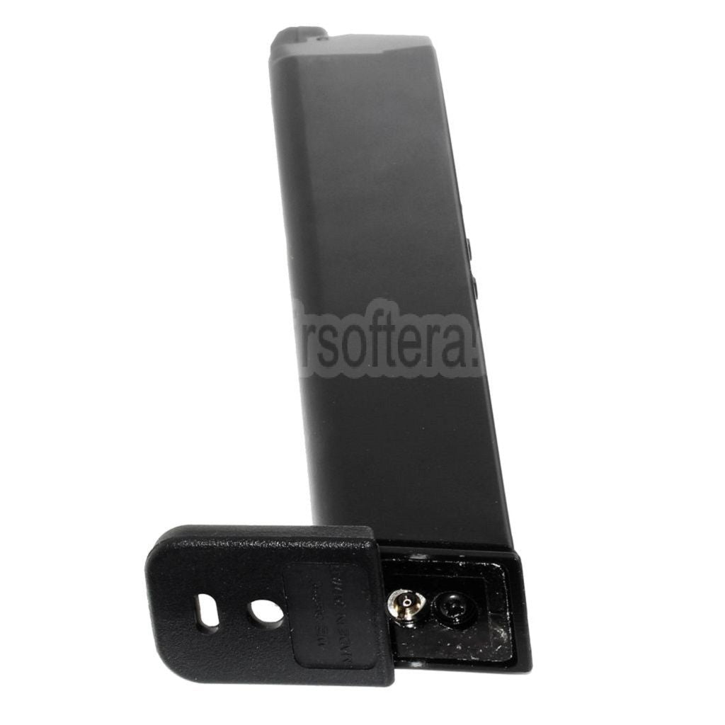 WE (WE-TECH) 50rd Gas Magazin Langer Typ geeignet für G17 G18C G34 G35 G-Serie GBB Pistolen Airsoft Schwarz