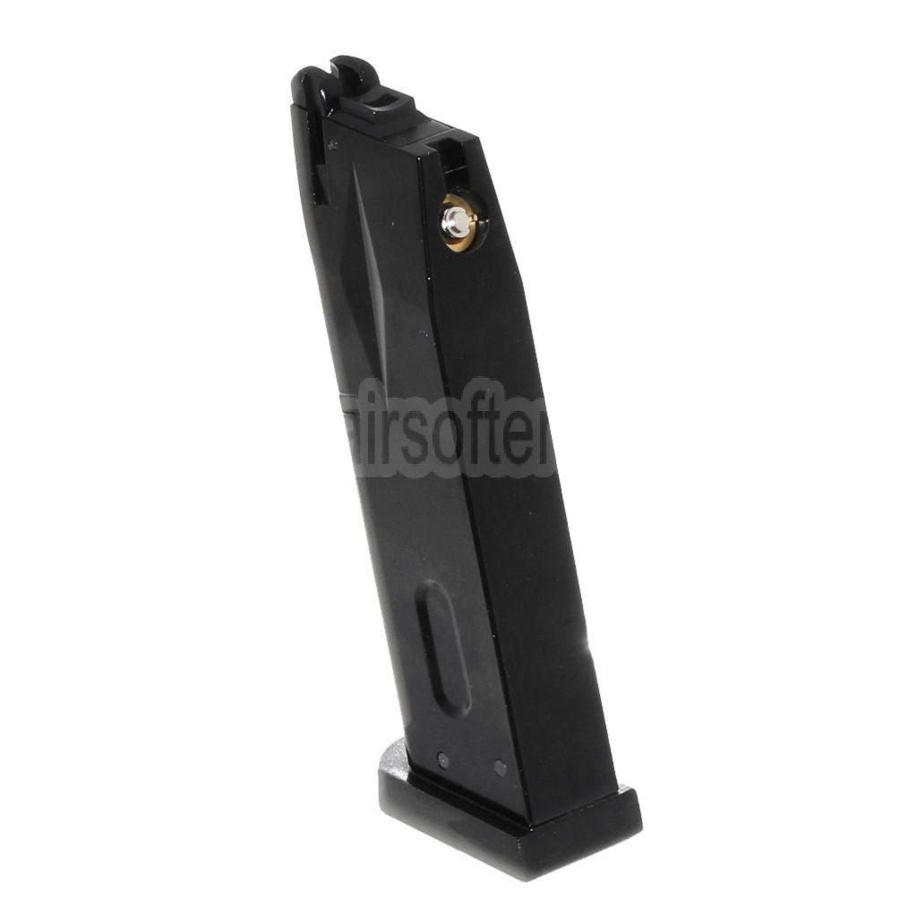 WE (WE-TECH) 26rd Gas Magazin Geeignet für AW MB Serie / KJW / Tokyo Marui / WE 902 M9 M92 Serie GBB Pistolen Airsoft Schwarz