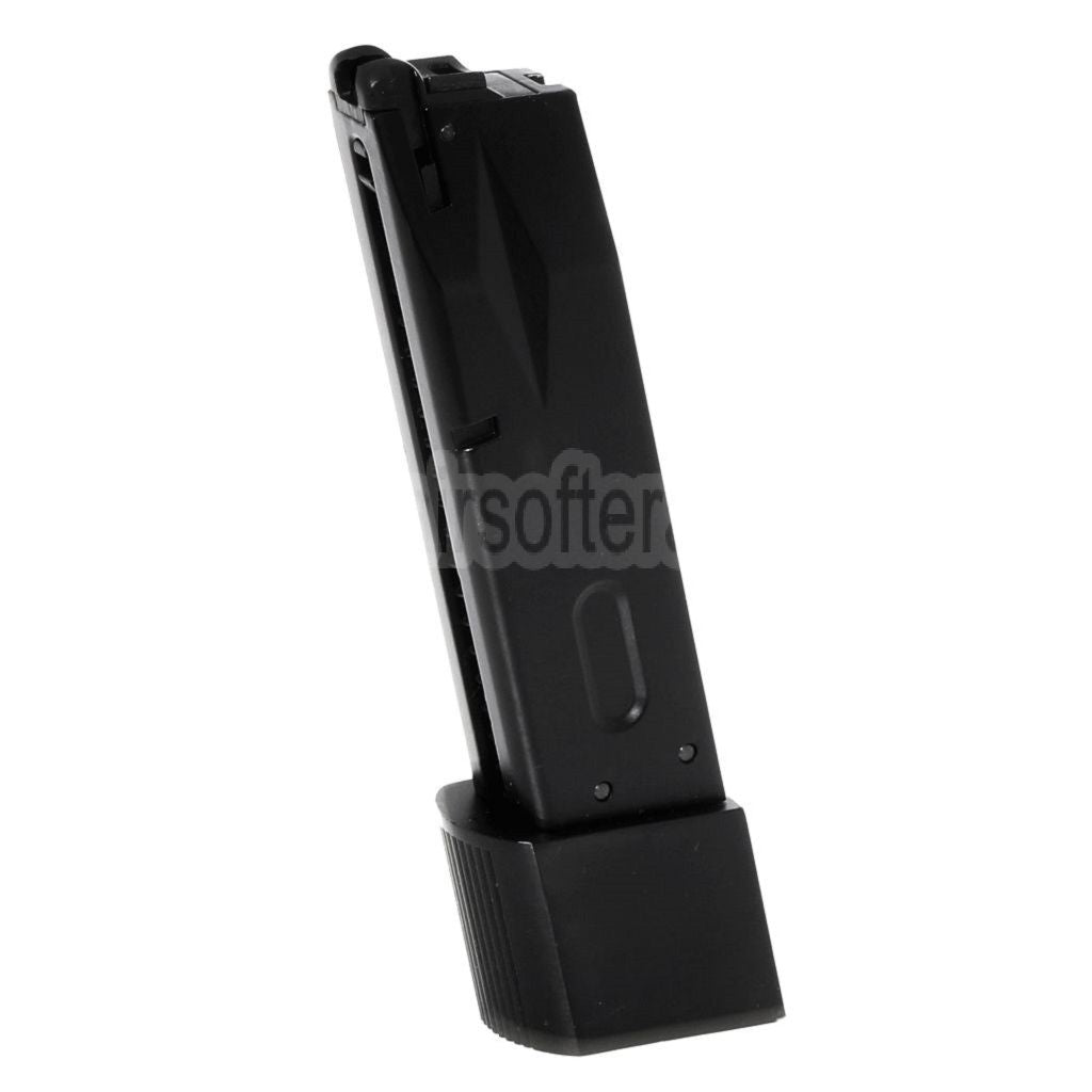WE (WE-TECH) 30rd Burton Bio Erweitert Gas Magazin Geeignet für AW MB Serie / KJW / Tokyo Marui / WE 902 M9 M92 Serie GBB Pistolen Airsoft Schwarz