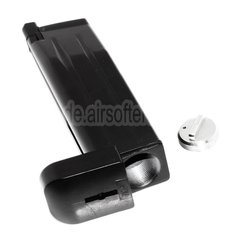 WE (WE-TECH) 30rd Co2 Magazin Geeignet für Hi-Capa Serie GBB Pistolen Airsoft Schwarz