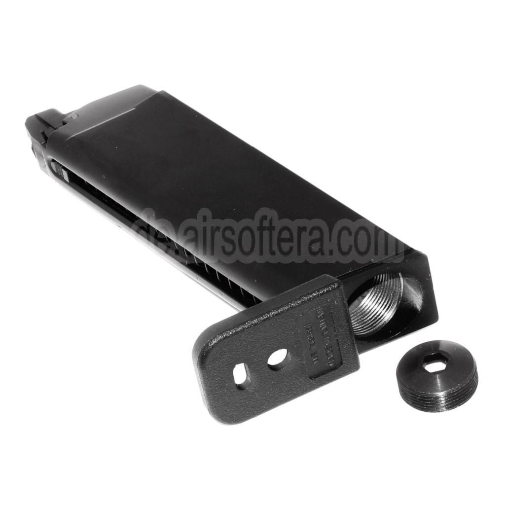 WE (WE-TECH) 25rd Co2 Magazin Geeignet für G17 G18C G34 G35 G-Serie GBB Pistolen Airsoft Schwarz