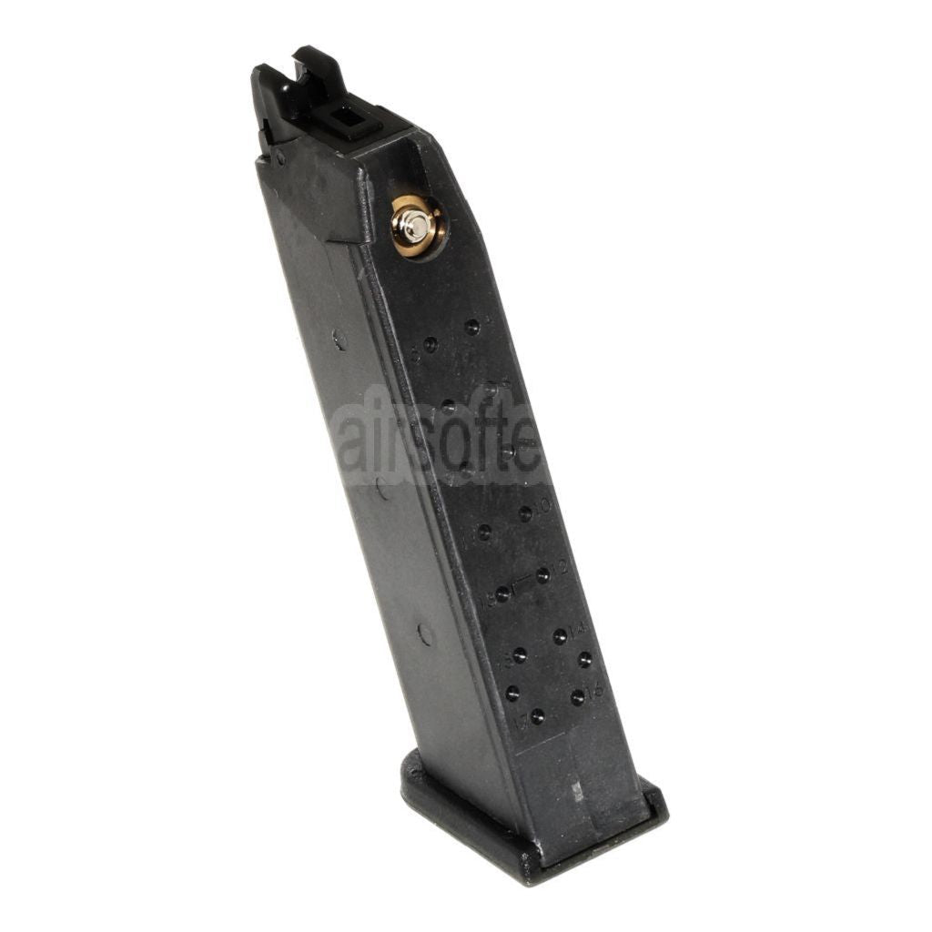 WE (WE-TECH) 25rd Polymer Gas Magazin Geeignet für Stark Arms S17 S18 S19 G17 G18C G34 G35 G-Serie GBB Pistolen Airsoft Schwarz