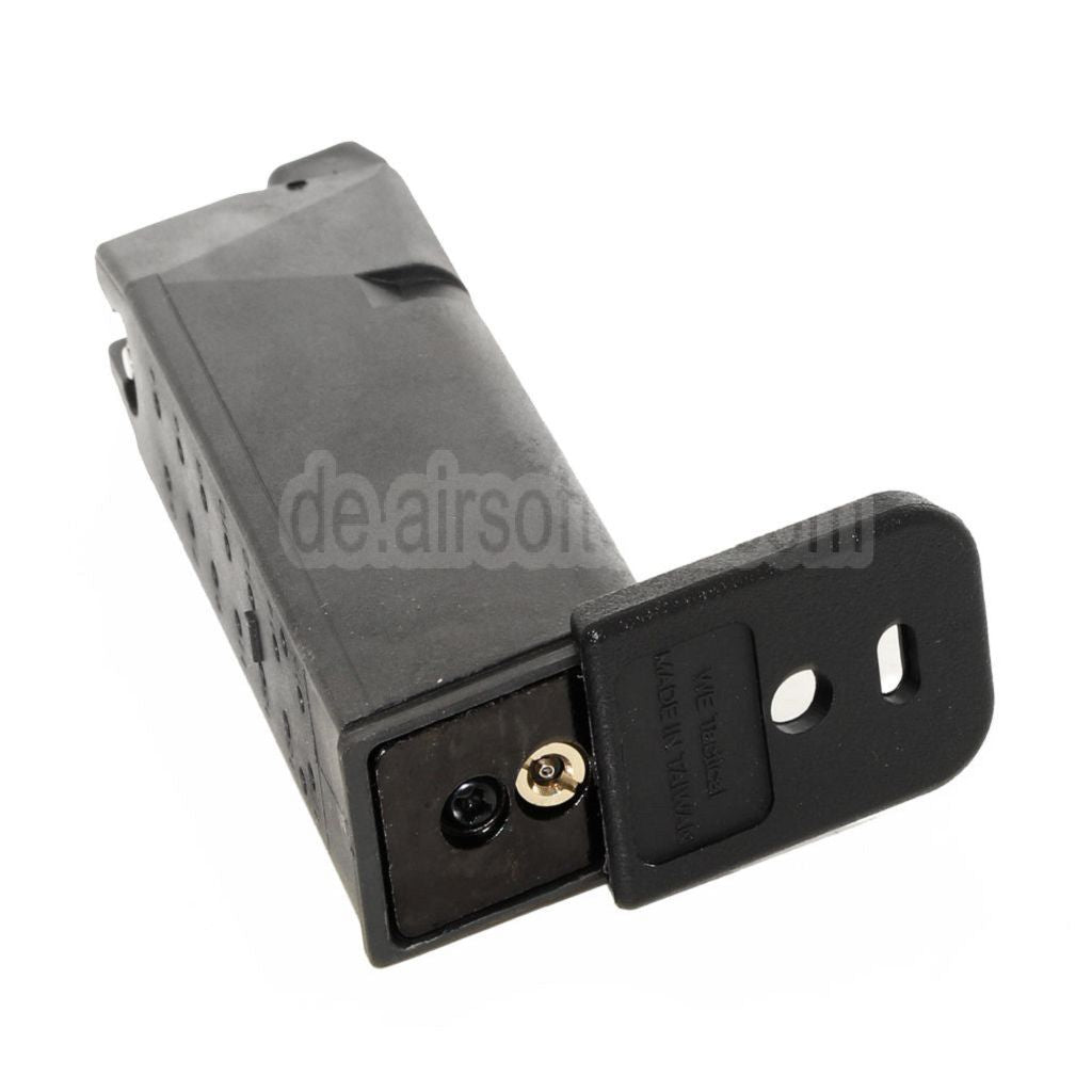 WE (WE-TECH) 25rd Polymer Gas Magazin Geeignet für Stark Arms S17 S18 S19 G17 G18C G34 G35 G-Serie GBB Pistolen Airsoft Schwarz