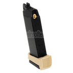 WE (WE-TECH) 25rd Co2 Magazin Ventilschlüssel Griffverlängerungssatz Geeignet für G17 G18C G34 G35 G-Serie GBB Pistolen Airsoft Schwarz