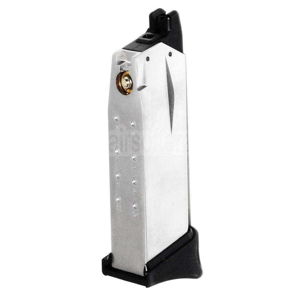 WE (WE-TECH) 14rd Gas Magazin Geeignet für Air Venturi Springfield Armory WE XDM COMPACT 3.8 Serie GBB Pistolen Airsoft Silber