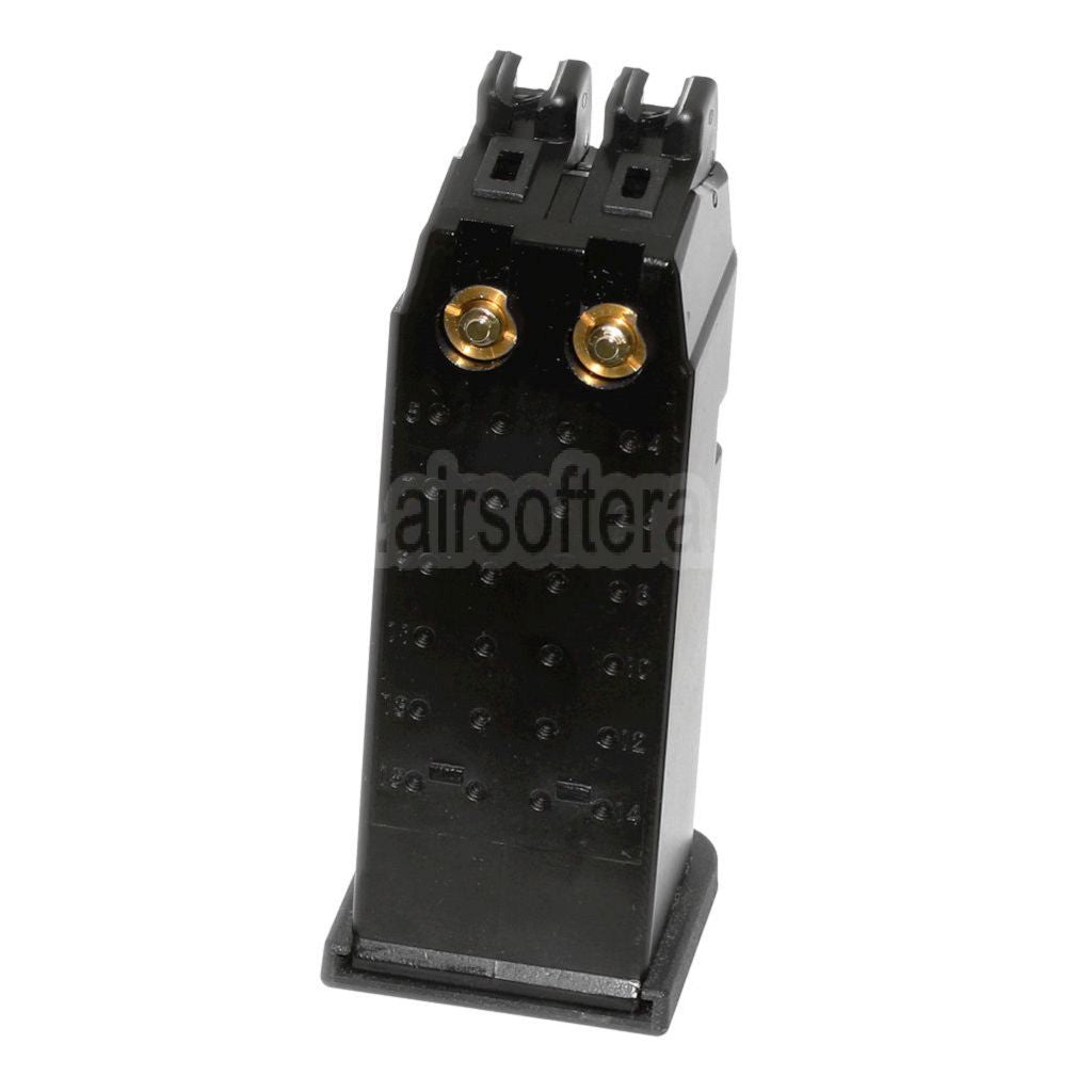 WE (WE-TECH) 40rd Gas Magazin Geeignet für WE G19 Doppellauf Serie GBB Pistolen Airsoft Schwarz
